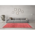 thumbnail image 3 of Ahgly Company Indoor Round Abstract Red Modern Area Rugs, 4' Round, 3 of 4