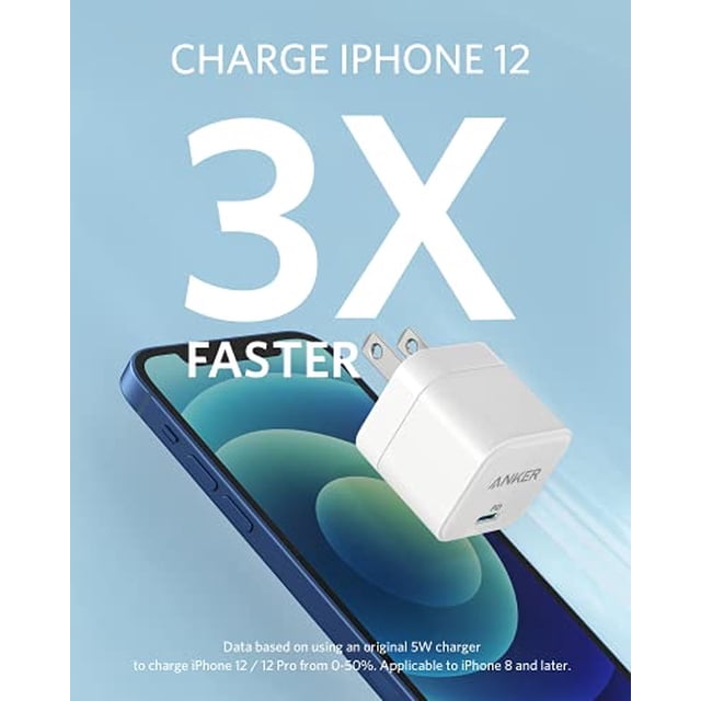 Cargador USB C Anker 20W Cargador Rápido PowerPort III