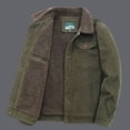 thumbnail image 5 of Chaquetas de algodón para hombre, acolchadas, cálidas, holgadas, parka, chaqueta corta de pana, cortavientos con cremallera sólida para hombre, cortavientos informal de invierno para hombre, 5 of 5
