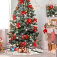 thumbnail image 2 of Yayeee Christmas Tree Skirt 47 inches for Xmas Tree Holiday Party Decoration, Beige Christmas Candy Canes, 2 of 6