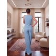 thumbnail image 3 of Conjunto Elegante de 2 Piezas Chaleco Entallado y Pantalón Palazzo para Mujer, 3 of 5