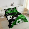 thumbnail image 4 of Erosebridal Soccer Comforter Set Toddler Football Games Bedding Set Green Comforter Sports Theme Quilt Set, 4 of 7