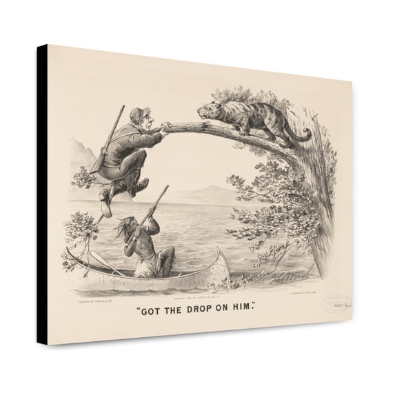 Canvas Print: Got The Drop On Him, 1881