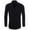 Black, variant on Wotryit Mens Shirts Mens Dress Shirt Regular Fit Turn Down Collar Long Sleeve Stretch Tops White 4XL