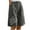 *079-Gray, variant on Cutuoiiu Athletic Shorts for Women Linen Shorts Casual Fit Flower Print Elastic Waist Knee Length Bermuda Shorts with Pockets for Summer and Daily Wear