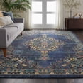 thumbnail image 6 of Nourison Passionate Persian Navy 7'10" x 10' Area Rug, (8x10), 6 of 9