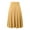 Yellow, variant on Fsqjgq Black Midi Skirts for Women Solid Lightweight Flare Pull On Closure Pleated Skirt High Waisted A Line Work Party Pencil Skirts