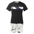 thumbnail image 4 of GERsome Men's 2 Piece Outfits Short Sleeve Crewneck Summer T Shirts and Casual Shorts Tracksuits Set S-4XL, 4 of 5