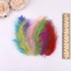 thumbnail image 5 of Nvzi 200 plumas esponjosas de 3,9 a 5,9 pulgadas para hacer manualidades, decoración de bodas y fiestas, color azul oscuro A, 5 of 5