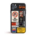thumbnail image 1 of Funda negra para IPhone XR, 6, 6S, 7, 8 Plus, X, carcasa con etiqueta de código de barras Retro para IPhone 12, 13 Mini, 11, 14 Pro, XS Max, SE2, 1 of 4