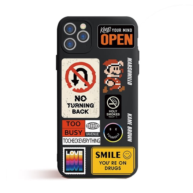 Funda negra para IPhone XR, 6, 6S, 7, 8 Plus, X, carcasa con etiqueta de código de barras Retro para IPhone 12, 13 Mini, 11, 14 Pro, XS Max, SE2