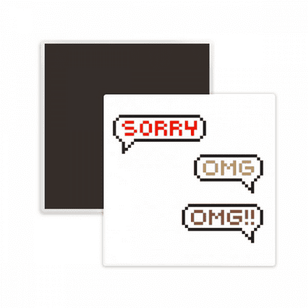 

Conversation Surprise Reply Chat Square Ceracs Fridge Magnet Keepsake Memento