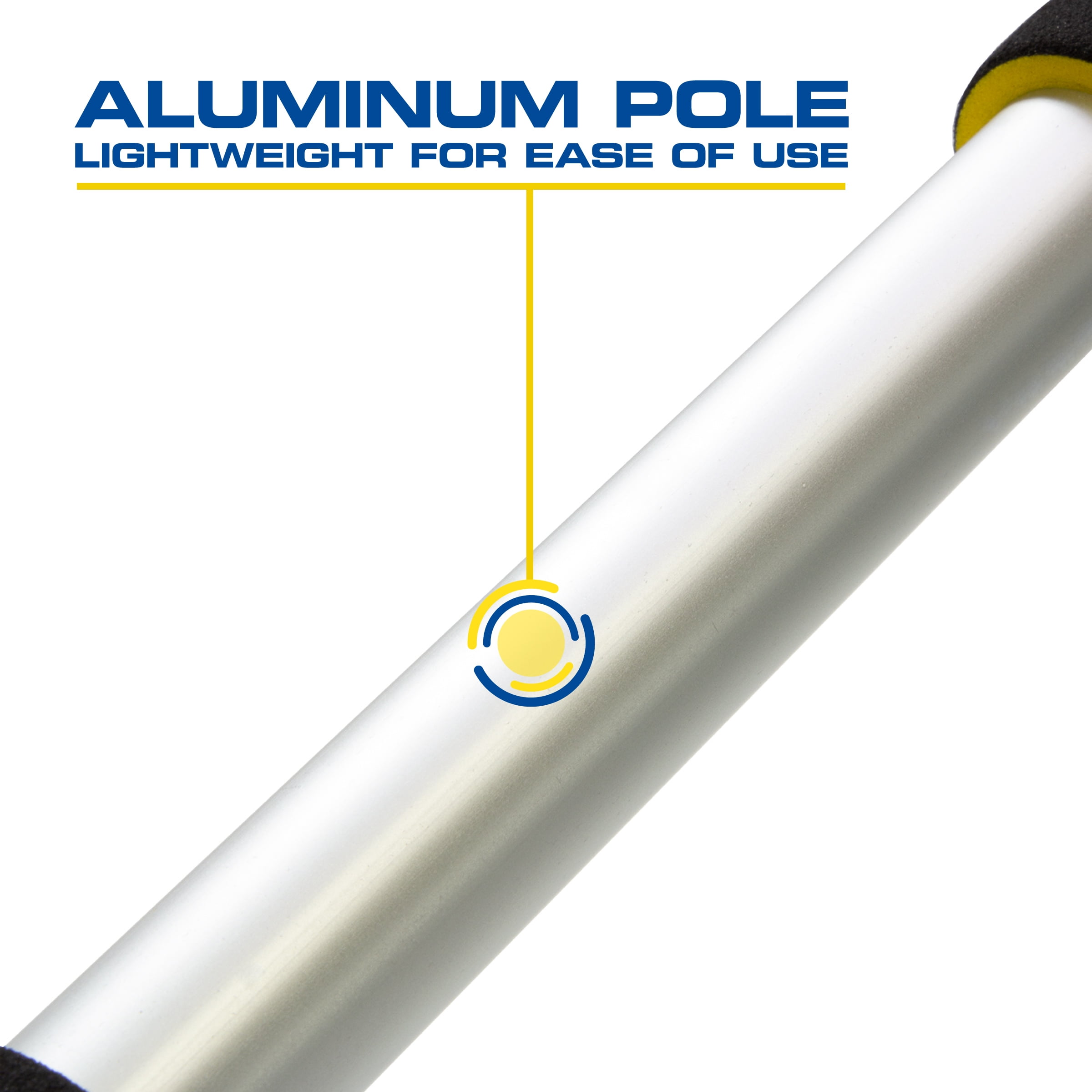(2 pack) Rain-X 36" Snow Brush Ice Scraper Tool with Curved Handle, Yellow and Silver, 1 Pack, S12-989-36PVX