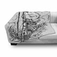 thumbnail image 3 of Steam Engine Soft Flannel Fleece Blanket, Black and White Old Train on Railroad Sketch Effect Vintage Traveling Print, Cozy Plush for Indoor and Outdoor Use, 50" x 60", White Black, by Ambesonne, 3 of 6