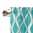 thumbnail image 5 of Teal Wave Kitchen Valances for Windows 60x18 Inch Kitchen Curtains Valances Rod Pocket Modern Abstract Art Farmhouse Bathroom Window Valances for Window Treatment Decor, 5 of 6