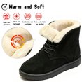 thumbnail image 3 of Knivor Winter Ankle Boots for Women Faux Suede Lace Up Faux Fur Lined Warm Non Slip Lightweight Short Snow Boots for Cold Weather Indoor Outdoor Daily Wear, 3 of 9