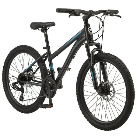 Schwinn Sidewinder Mountain Bike, 24-inch Wheels, 21 Speeds, Black / Teal