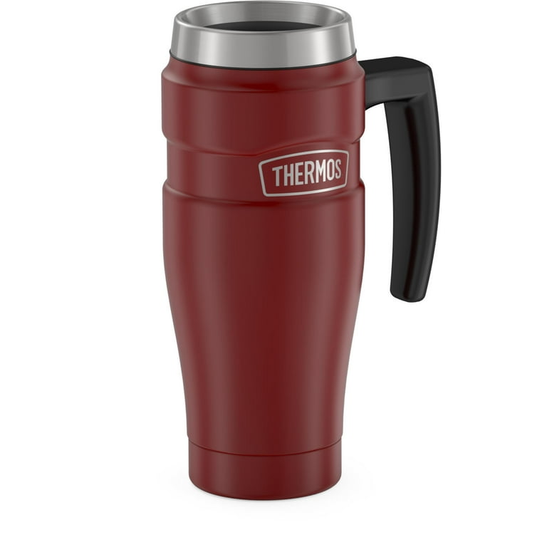 Thermos 16 oz. Matte Red Vacuum Insulated Stainless Steel King Travel Mug  W/hand