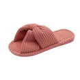 thumbnail image 4 of Women  Corduroy Slippers House Slides for Woman Home Bedroom Bathroom Spa Hospital Open Toe Corduroy Slippers Anti Slip Cozy Comfortable, 4 of 5