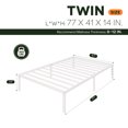 thumbnail image 5 of Einfach Twin Bed Frame with Ample Under-Bed Storage Space, Heavy Duty, No Box Spring Needed, White, 5 of 10
