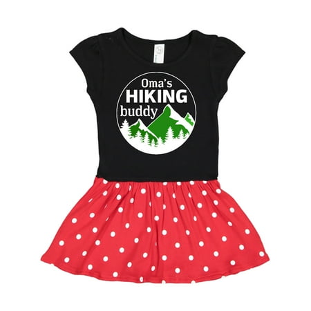 

Inktastic Oma s Hiking Buddy with Mountains and Trees Gift Toddler Girl Dress
