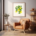 thumbnail image 3 of Sunny Lemons - Illustration Lemon Botanical Fruit Floral Flowers Kitchen Decor Summer Oak Framed Wall Art Print 11 x 14 inches, 3 of 11