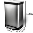 thumbnail image 3 of Hefty Poubelles à Pédale en Acier Inoxydable avec Couvercles, 12.7 Gallons & 1.3 Gallons, 3 of 12