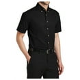 thumbnail image 4 of Yellow Rooster Men's Short Sleeve Twill Shirt Black XS, 4 of 6