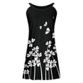 thumbnail image 4 of IROINNID Sundress For Women Sleeveless Round Neckline Summer Casual Backless Mini Dress Regular Print Dress, 4 of 5