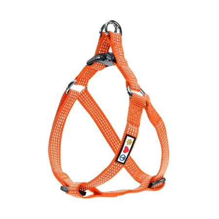 UPC: 0051907199328 | Pawtitas Reflective Dog Harness – Orange – Large (L) – Step in Dog Harness Training & Walking