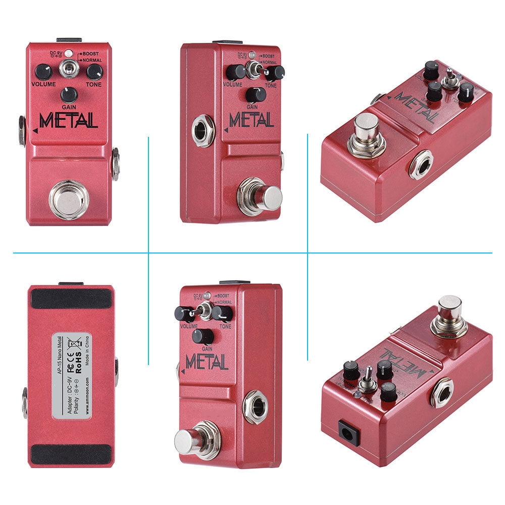 PEPISKY Nano Series Guitar Effect Pedal Heavy Metal Distortion True Bypass Aluminum Alloy Body