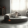 thumbnail image 5 of Laifug Memory Foam Oval Dog Bed (44x30x9Inches, Grey), Orthopedic Dog Bed for Dogs with Durable Waterproof Liner & Removable Washable Cover & Nonskid Bottom, 5 of 7