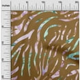 thumbnail image 2 of oneOone Cotton Poplin Brown Fabric Tropical Monstera Leaves Dress Material Fabric Print Fabric By The Yard 42 Inch Wide, 2 of 4
