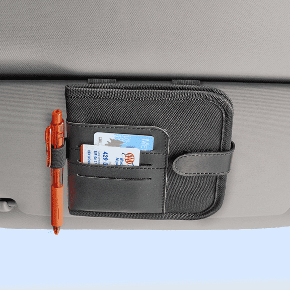 High Road Registration and Insurance Holder for Car Visor with 3 Card Pockets