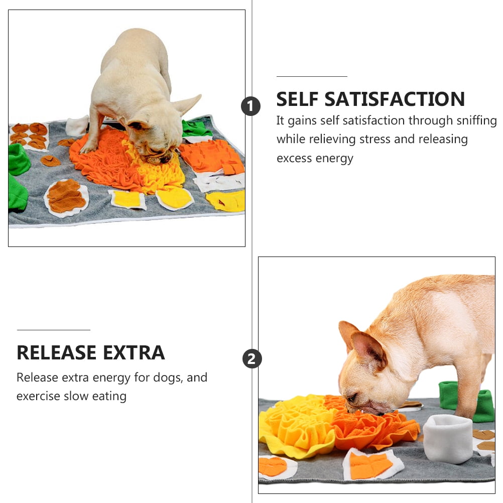 Soimiss Dog Snuffle Mat Plush Fabric Interactive Puzzle Toy for Pets Indoor Play 1Pcs