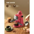 thumbnail image 3 of HAHDAXIA Espresso Machine, 3.5Bar Espresso and Cappuccino Machine with Preheating Function, 4 Cup Coffee Maker with Milk Frothing Function and Steam Wand (Red), 3 of 7
