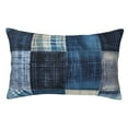 thumbnail image 1 of Balery Indigo Patchwork Quilt Funda de Cojín Estampada, Regalos para Mujeres, Regalos de Amor para Ella, Regalos para Novia o Esposa, Funda de Almohada-20"x30", 1 of 6