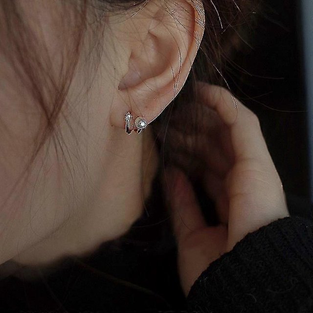 Or rose s925 argent aiguille conception perle boucles d'oreilles femmes haut de gamme lumire luxe t boucles d'oreilles boucles d'oreilles------Producto