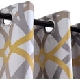 thumbnail image 3 of DriftAway Alexander Thermal Blackout Grommet Unlined Window Curtains Spiral Geo Trellis Pattern Set of 2 Panels Each Size 52 Inch by 84 Inch, 3 of 6