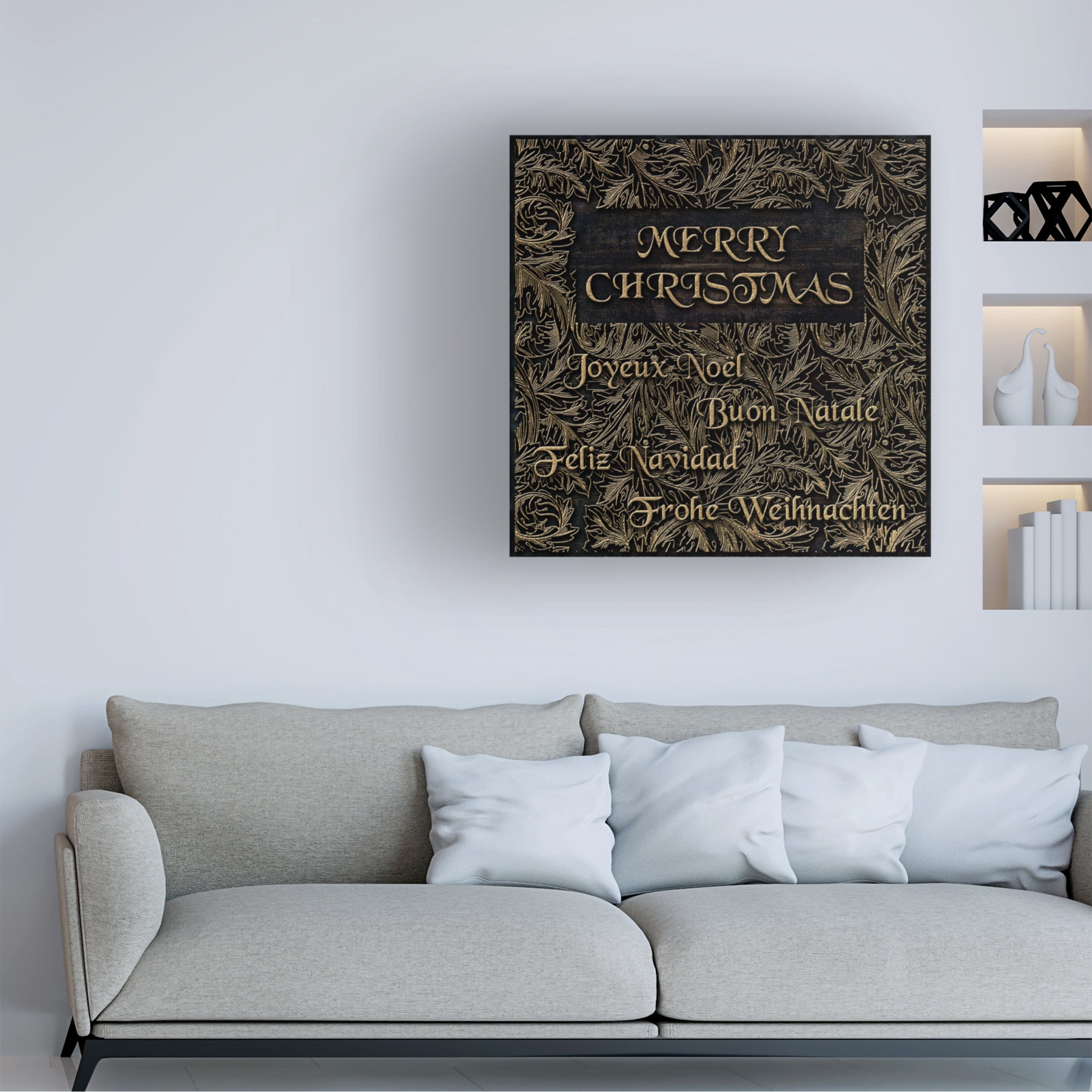 Cora Niele 'Merry Christmas 3' Canvas Art