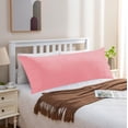 thumbnail image 3 of Pink Body Pillow for Adults Shredded Memory Foam Long Pillow for Sleeping Firm Hug Pillows Removable Cover for Side and Back Sleepers Full Pillow with Pink Pillowcase, 3 of 8