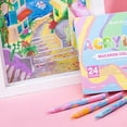 thumbnail image 2 of Binwennn Acrylic Paint Markers 24 Pastel Colors Soft Brush Tips Pens For Canvas Rock And Paper Leak Proof 1.8ml Stationery Pens Cute Folding Craft Table Stationery Cards And Envelopes Set Men, 2 of 6
