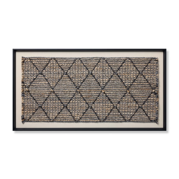 Loloi Nuit Grey / Beige 26"x49" Wall Art for Indoor Spaces