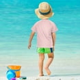 thumbnail image 4 of FORMRS Boys Rash Guard Short Sleeves Swim Shirt Quick Dry UPF 50+ Sun Protection, Sizes 3-12T, Pink Halloween Ghosts, 4 of 6