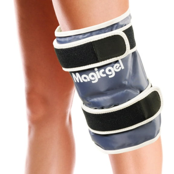 Magic Gel Ice Pack for Knee - Reusable Cold Wrap for Injuries - Soft Flexible Cooling for Icing Knees, Elbow, Calf, Wrist - Adjustable Wraparound Straps