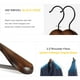 thumbnail image 2 of Juego de 6 unidades de Wooden Hangers TOPIA HANGER para abrigo y traje, color negro, 2 of 6