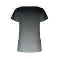 thumbnail image 4 of ALLLIST Womens Tops Under $5 Black Square Neckline Short Sleeve Gradient T-Shirts Womens Blouses M, 4 of 5