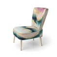 thumbnail image 3 of Designart "Rose Waves in Geode Marble III" Chaise d'Appoint en Marbre Rose - Fauteuil Moderne pour Salon, 3 of 7