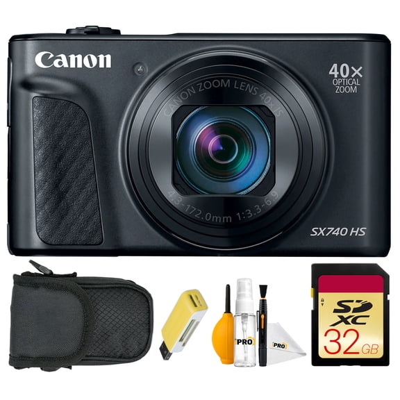 Canon PowerShot SX740 HS Digital Camera   32GB Card   Case   Tripod