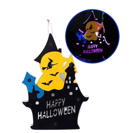 

1111Fourone Halloween Hanging Light Horror Atmosphere Colorful Decoration Ghost Festival Night Lights for Indoor and Outdoor Party Decors